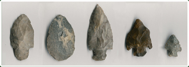 Projectile points of Middle Archaic 
